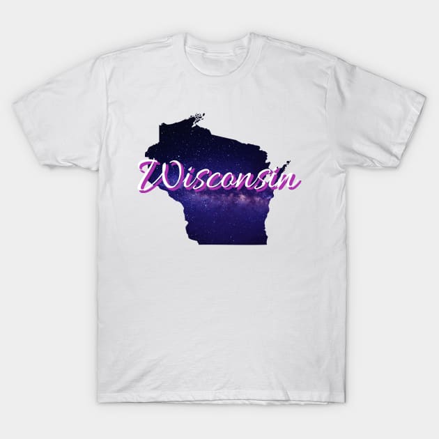 Galactic States - Wisconsin T-Shirt by Daniela A. Wolfe Designs